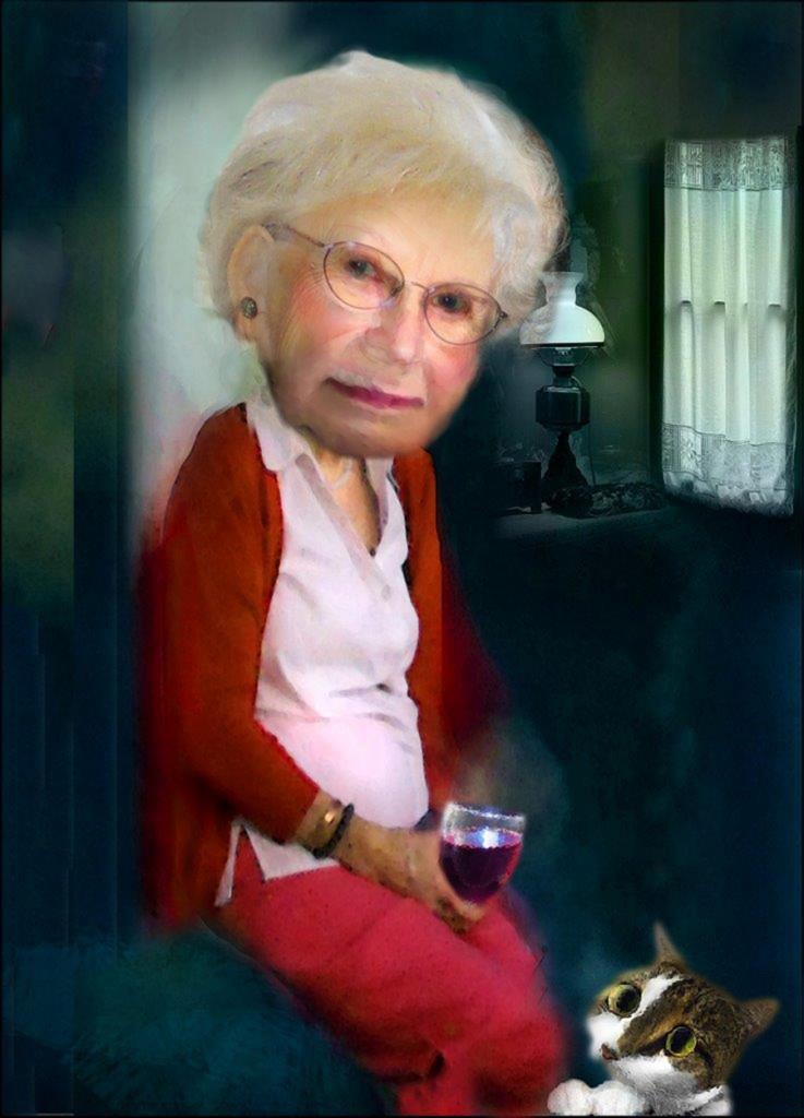 Portrait of the sculpted Granny figure