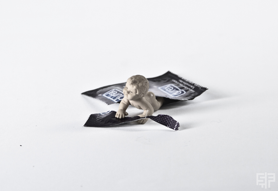 Small figure in a minimalist white composition