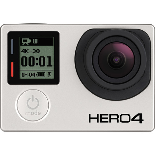 Front status display and lens of the GoPro HERO4 Black action camera