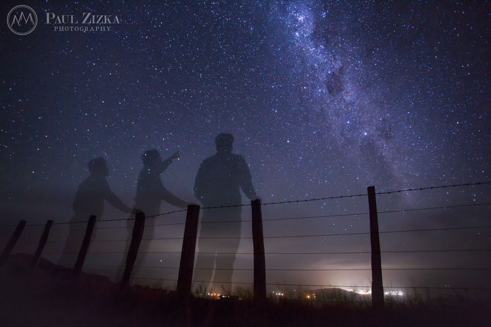 Long-exposure self-portrait beneath the Milky Way