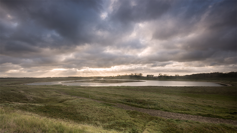 Clouds and light over an open landscape