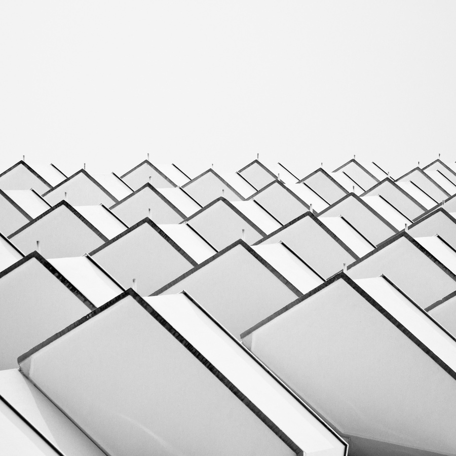 Array of angular rooftops