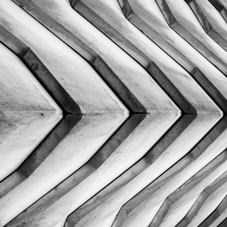 Diagonal architectural chevrons