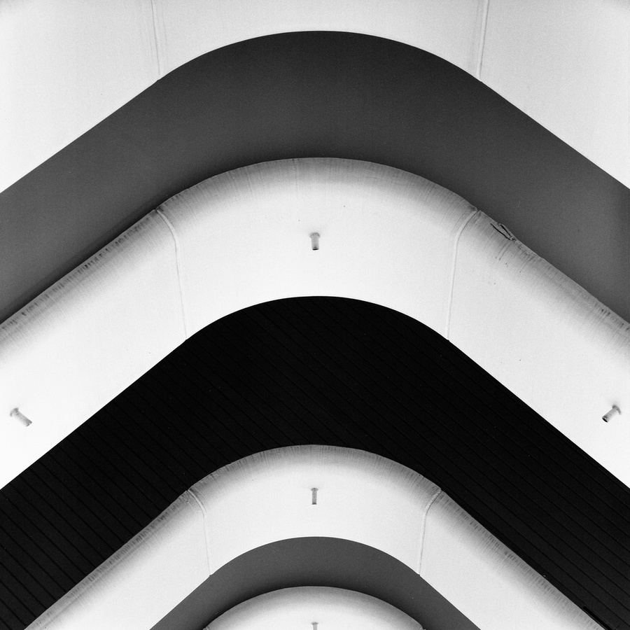 Stacked curved building sections