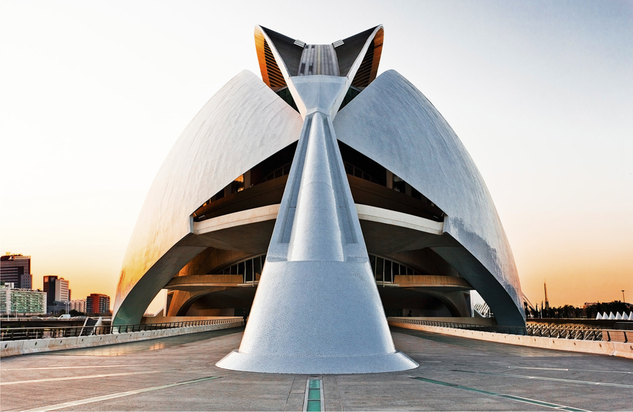 Sculptural exterior of the City of Arts and Sciences