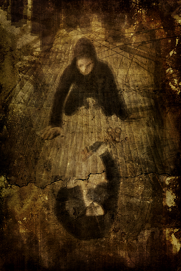 Darkened_Introspection#7_Andrew_Paranavitana Figure against a textured golden background