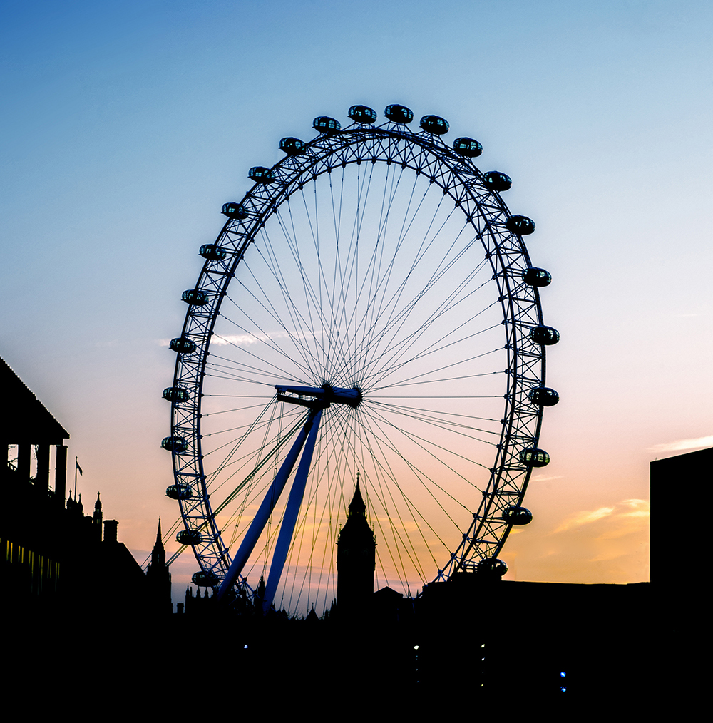 Silhouette of the London Eye and Parliament - London by Huseyin Faik