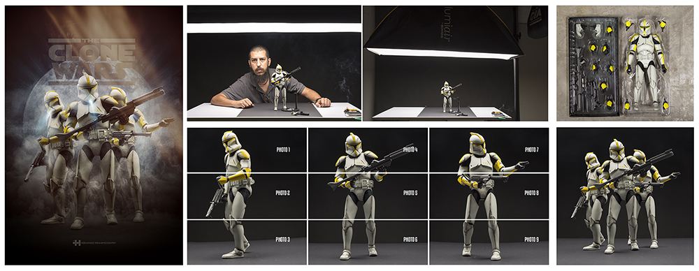 Behind the scenes of 'Clones One' - scale-model shoot by Felix Hernandez
