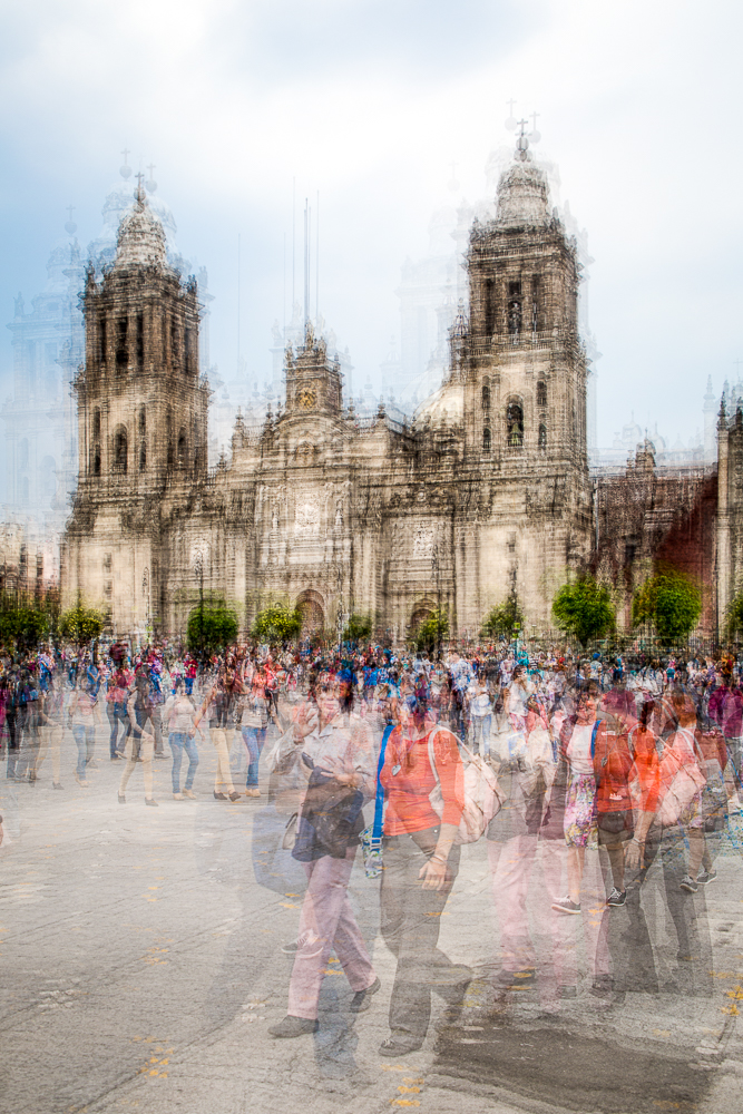 Heartbeat 4 - multi-exposure cityscape by Francoise Hillemand