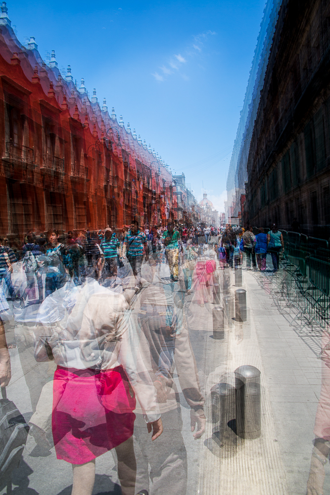 Heartbeat 5 - multi-exposure cityscape by Francoise Hillemand