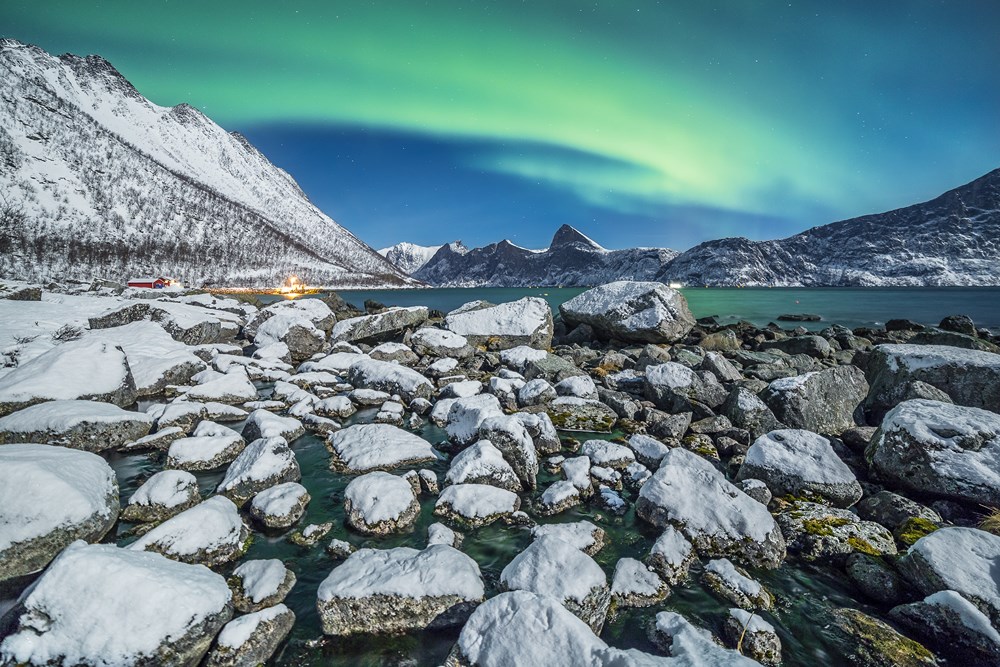 'Arctic Beach' - northern lights photograph by Nicolas Raspiengeas