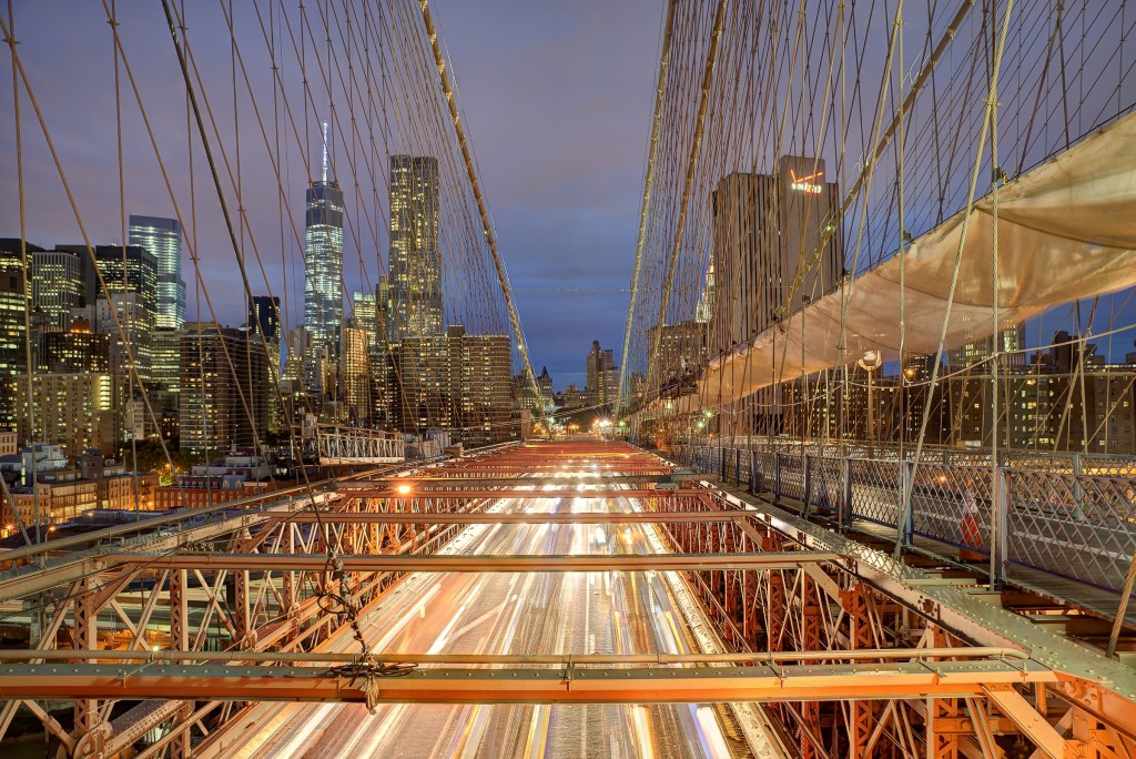 'Brooklyn Bridge Summer' - New York City HDR photograph by Michael Tischler