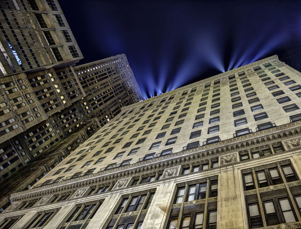 'City Light Rays' - New York City HDR photograph by Michael Tischler