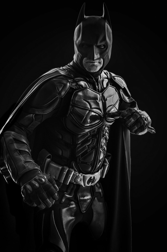 'Batman' cosplay portrait, black and white - The Art of Cosplay by Xavier D. Buendia