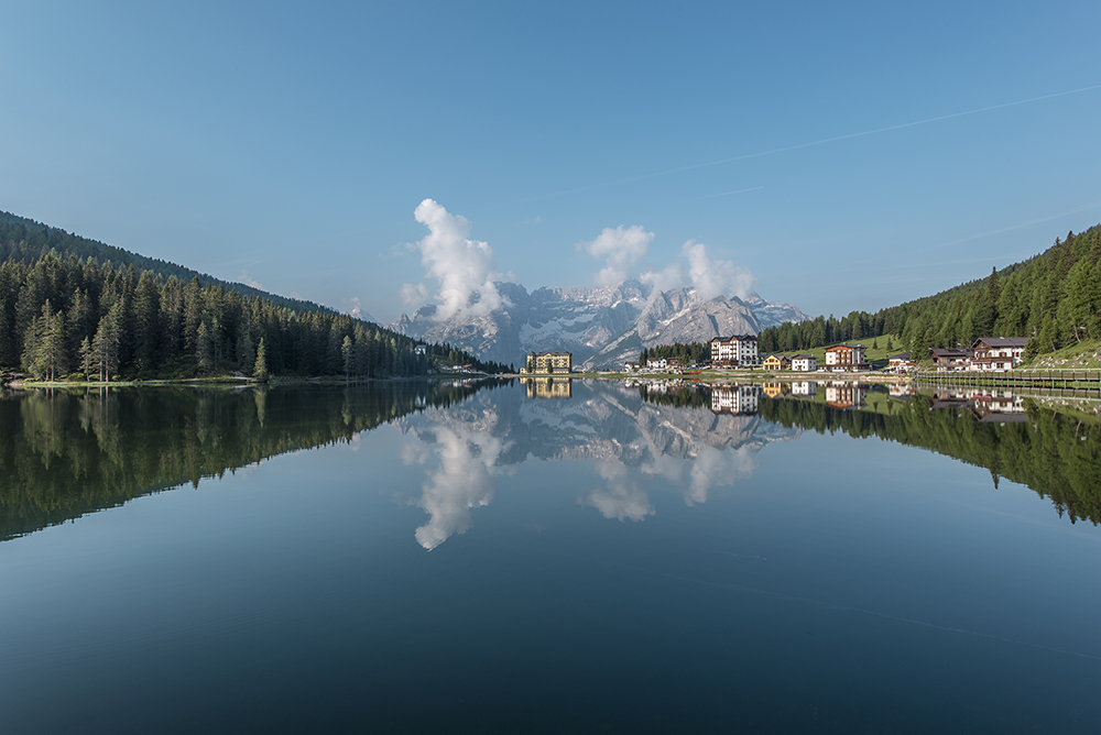 Lake Misurina reflections, Dolomites - landscape by Ales Krivec