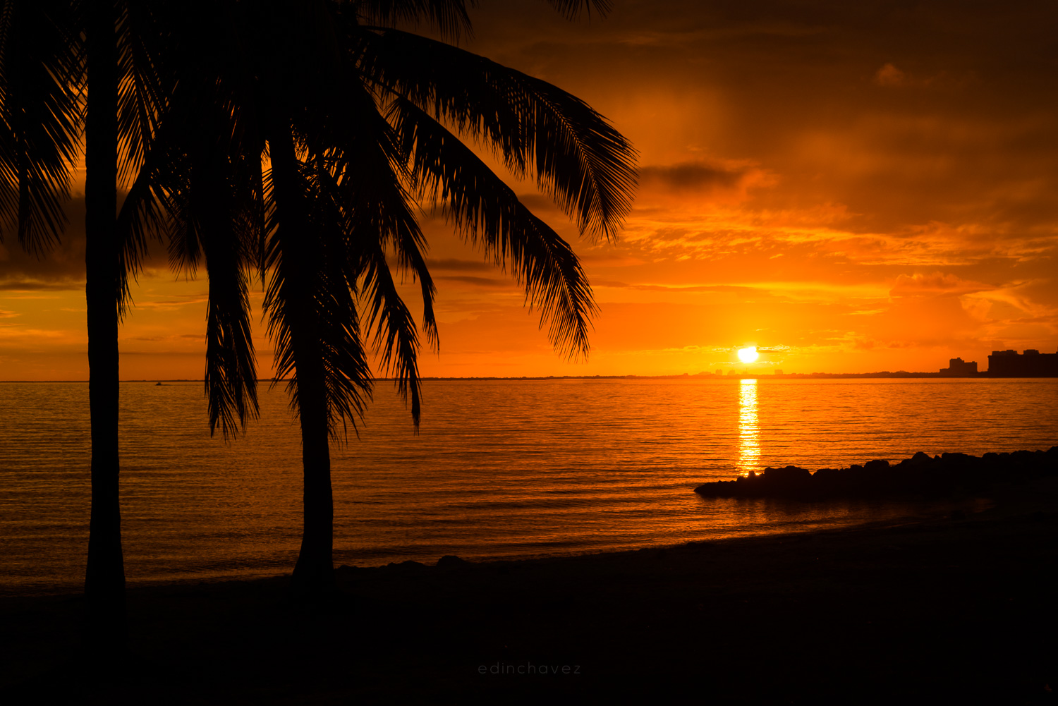 Sunset in Key Biscayne Florida
