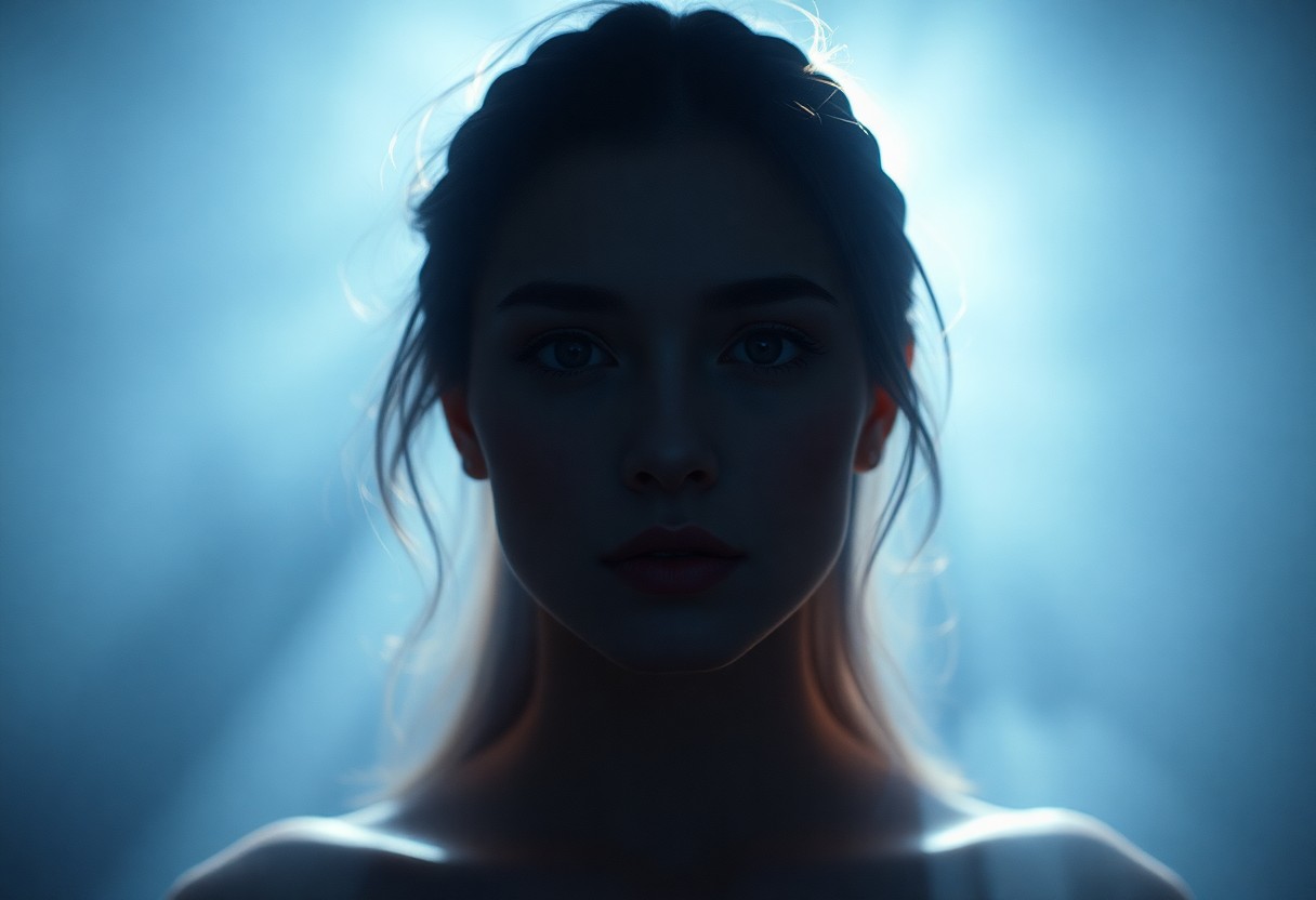 How Do Lighting Dynamics Enhance The Ethereal Quality Of Human Photos?