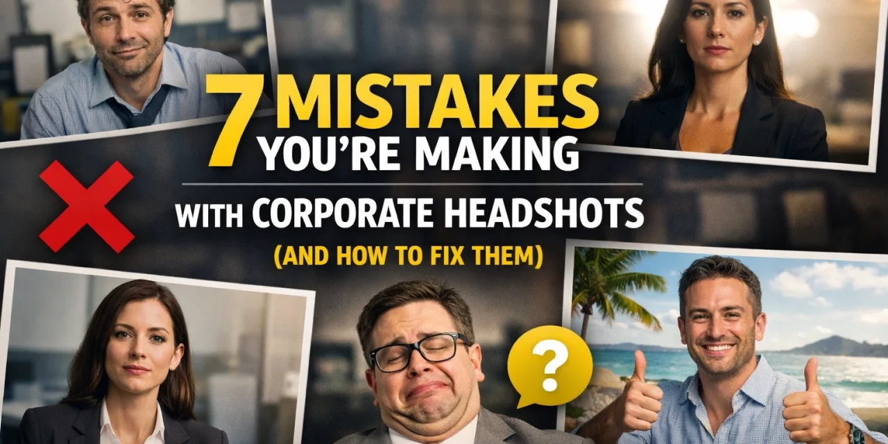 7 Mistakes You’re Making with Corporate Headshots (and How to Fix Them)