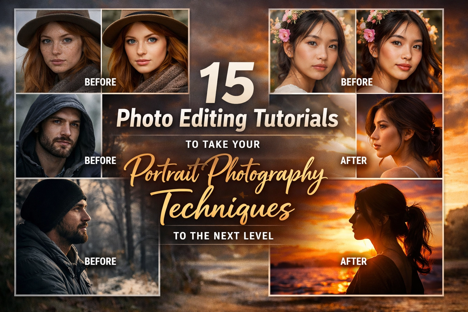15 Photo Editing Tutorials to Take Your Portrait Photography Techniques to the Next Level