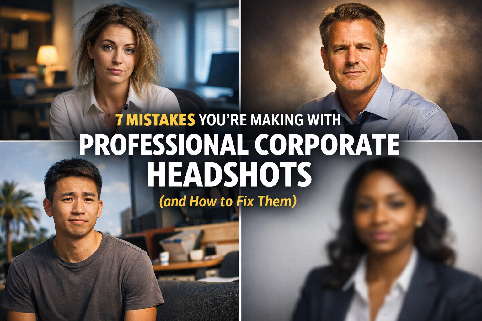 7 Mistakes You’re Making with Professional Corporate Headshots (and How to Fix Them)