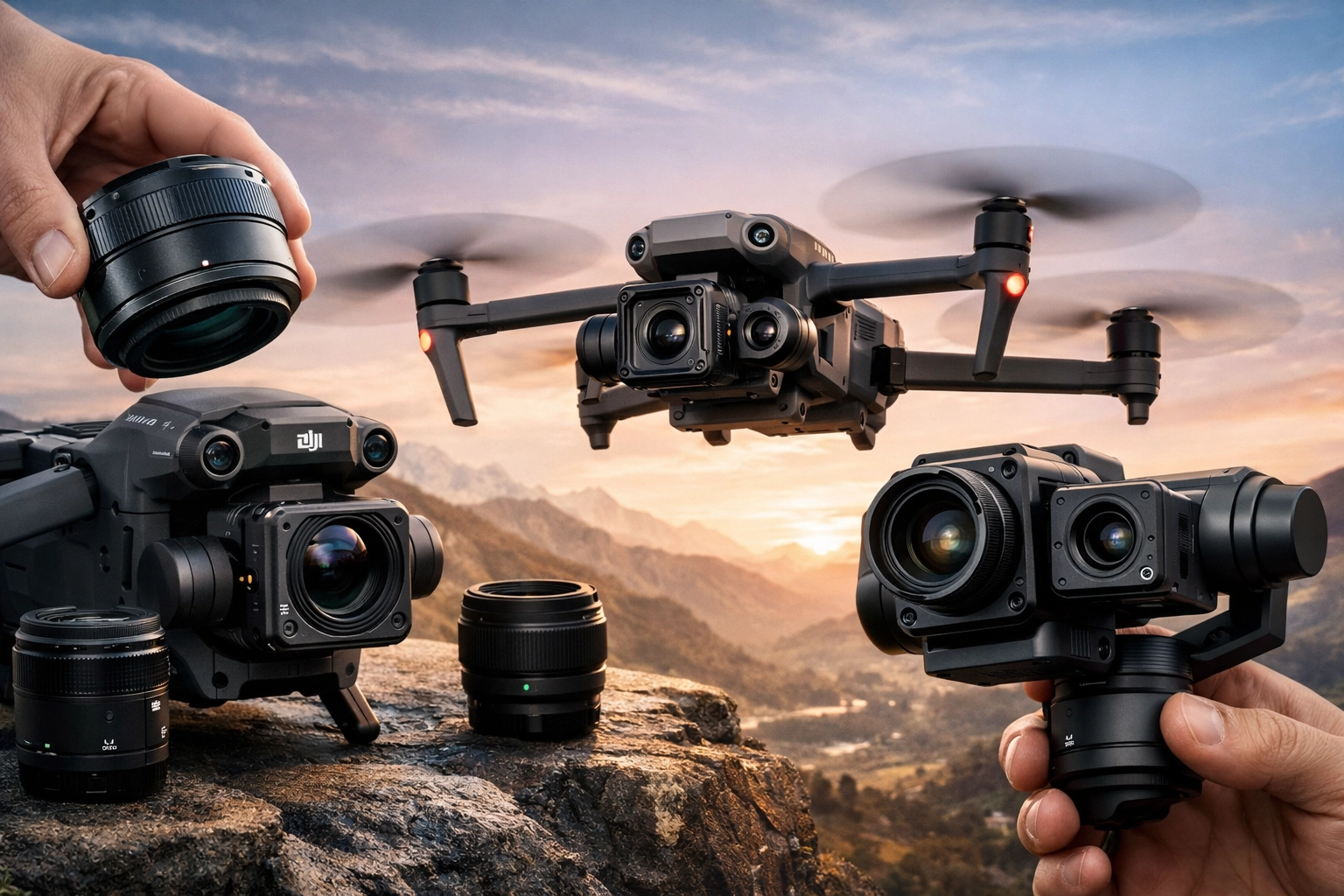 DJI’s Busy Month: Swappable Lenses and Dual-Camera Gimbals?