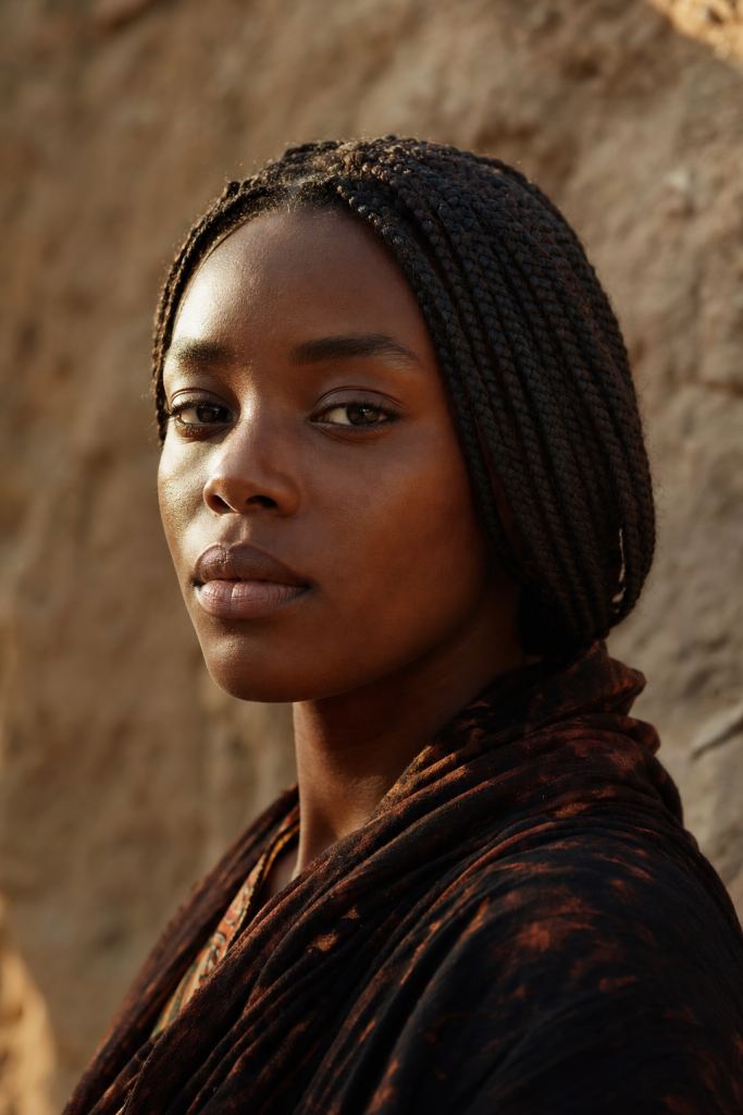 Shallow depth of field, natural skin tones, magazine quality