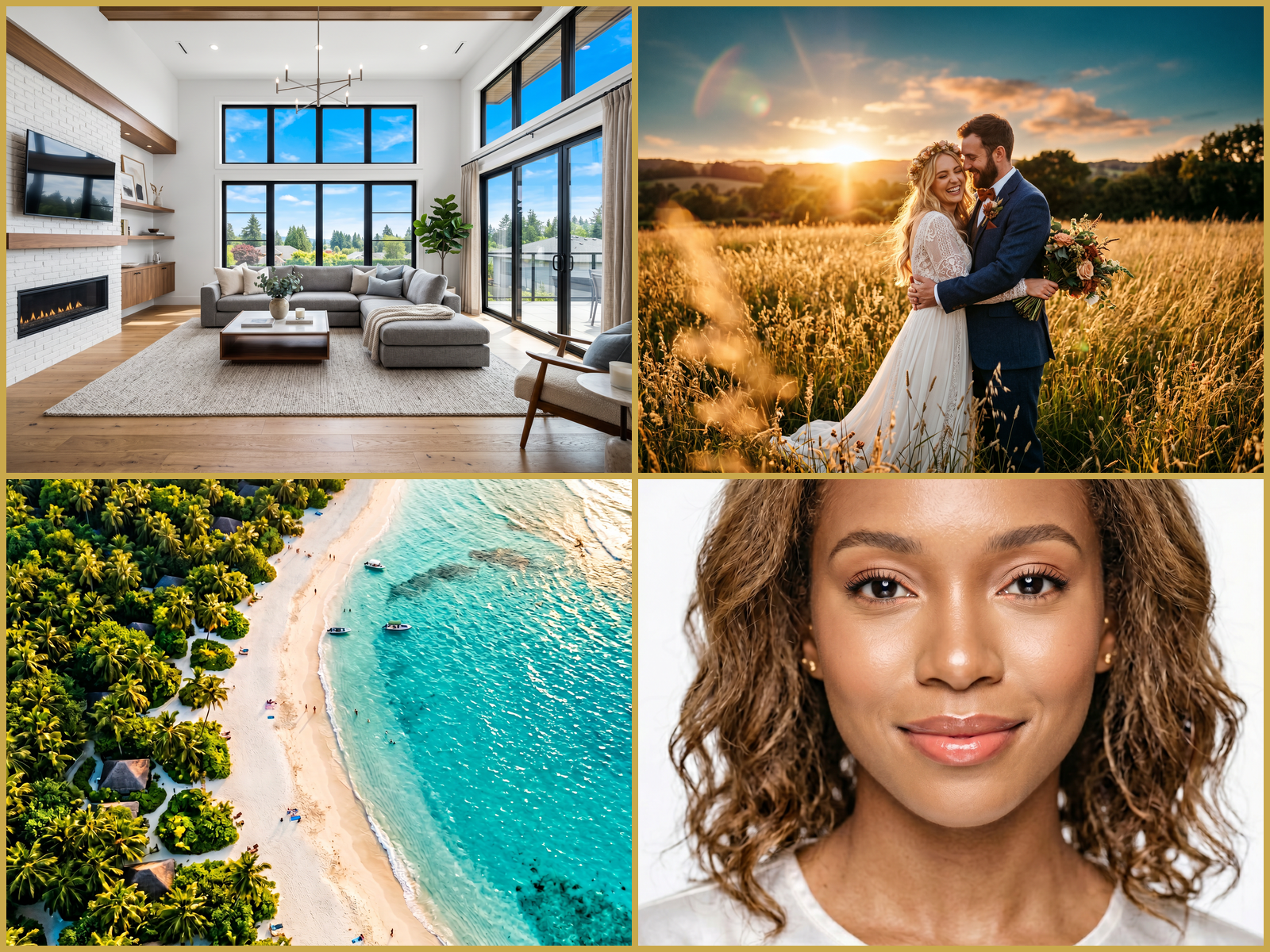 Framehaus four-pack preset bundle — wedding, real estate, landscape, portrait