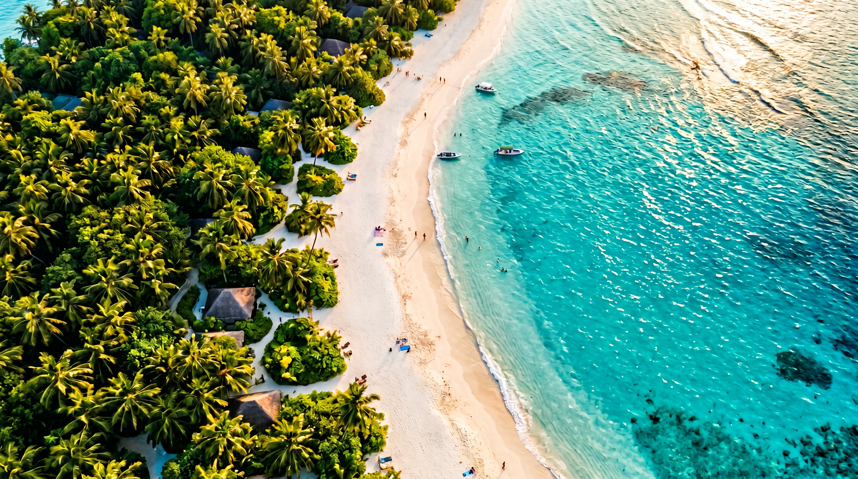 Aerial tropical coast after drone lightroom presets applied