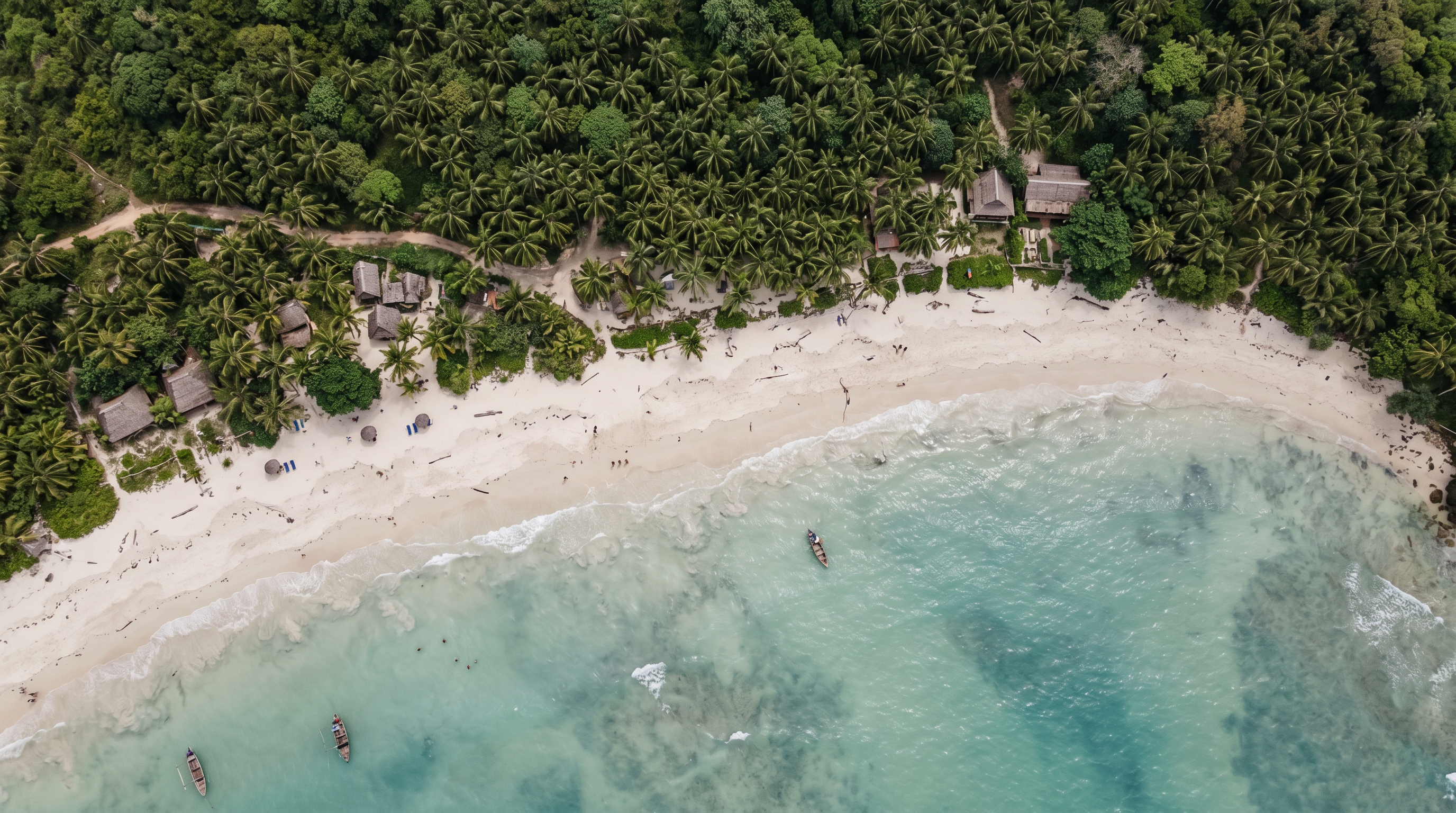 Aerial tropical coast before drone lightroom presets