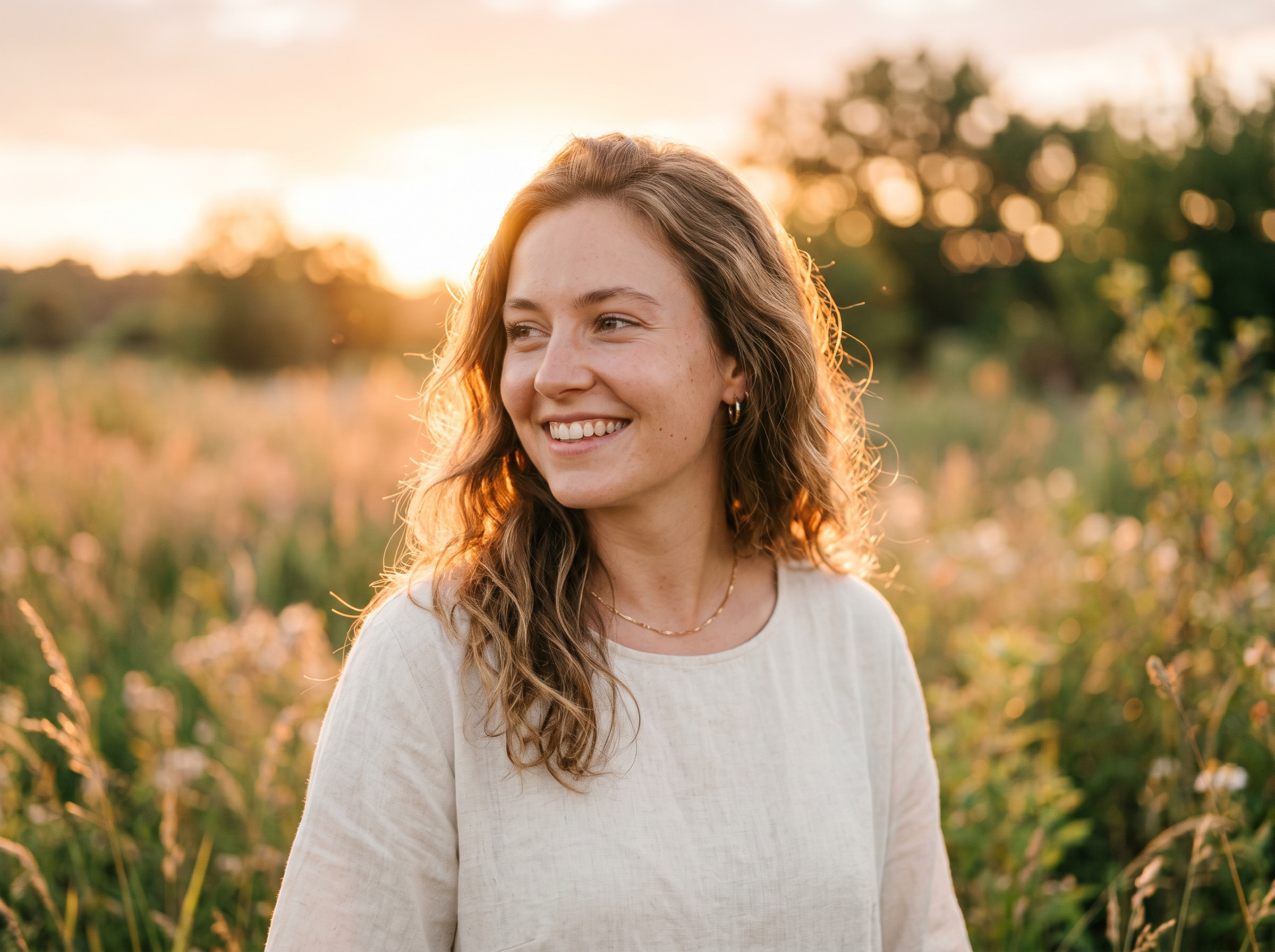 Portrait Lightroom Presets — woman golden hour after
