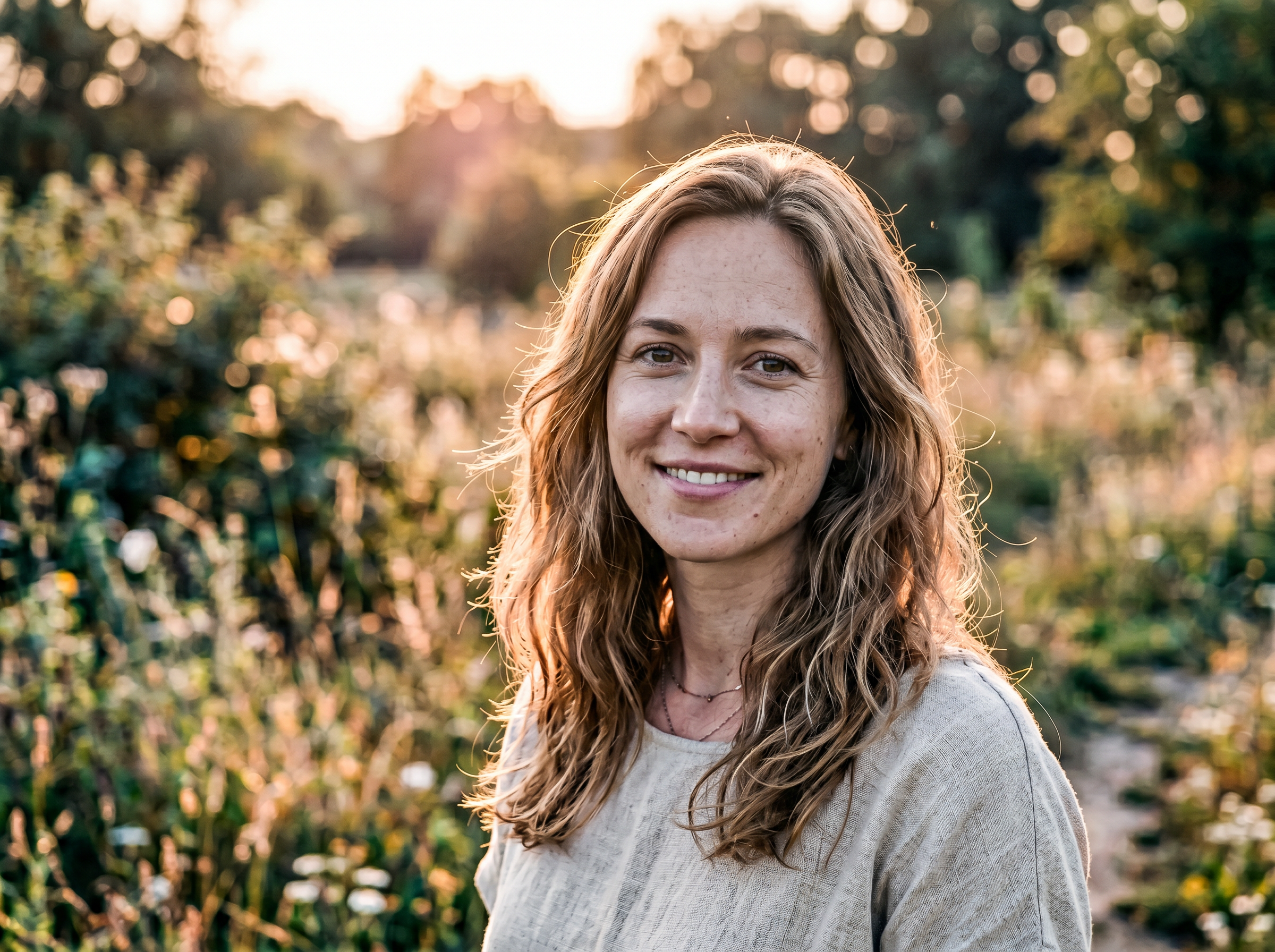 Before: Woman, golden hour