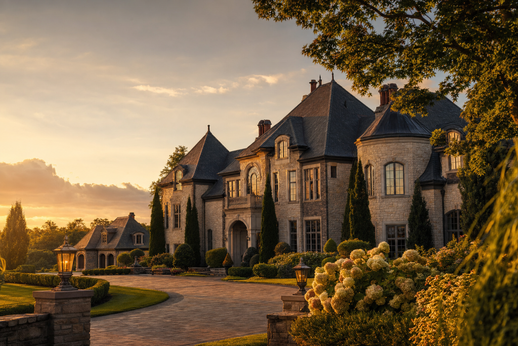 Detail-rich photograph related to Real Estate Lightroom Presets, late golden hour light, photorealistic, no text