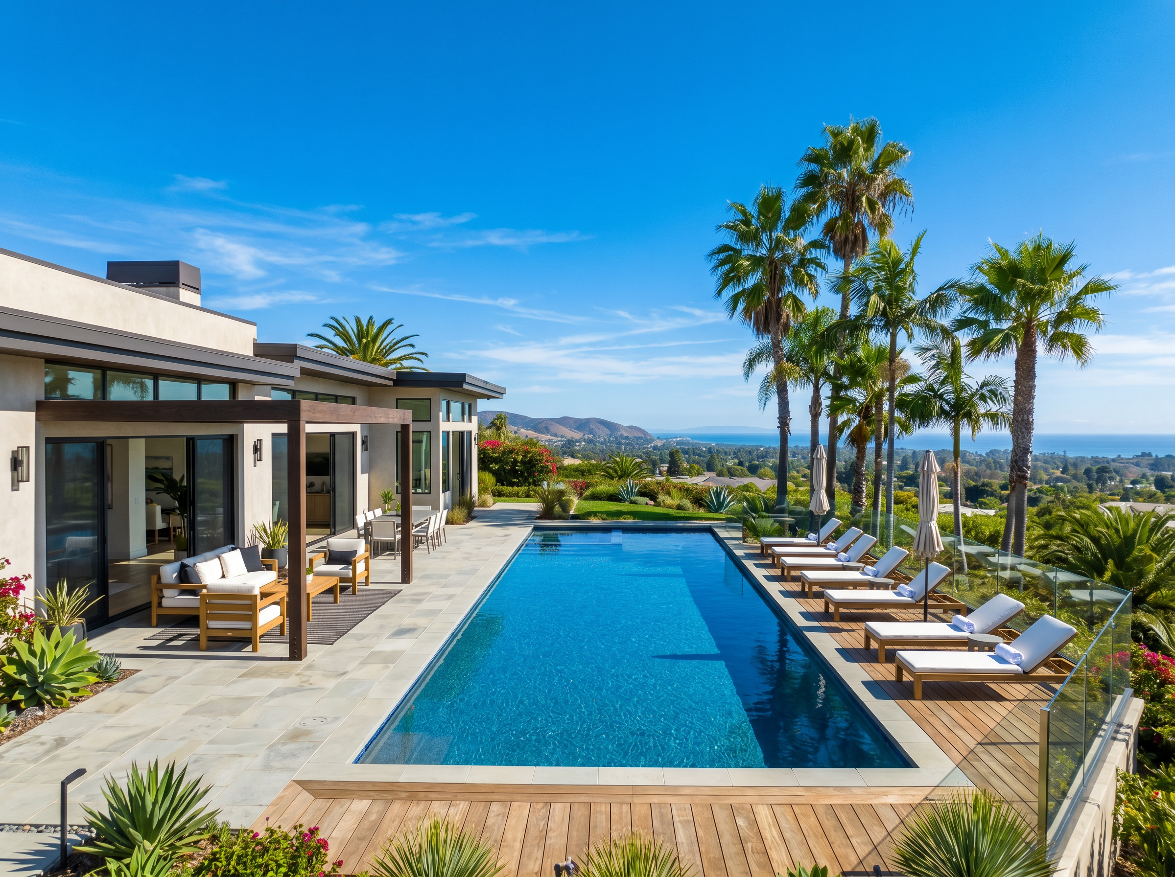 Backyard pool after real estate preset