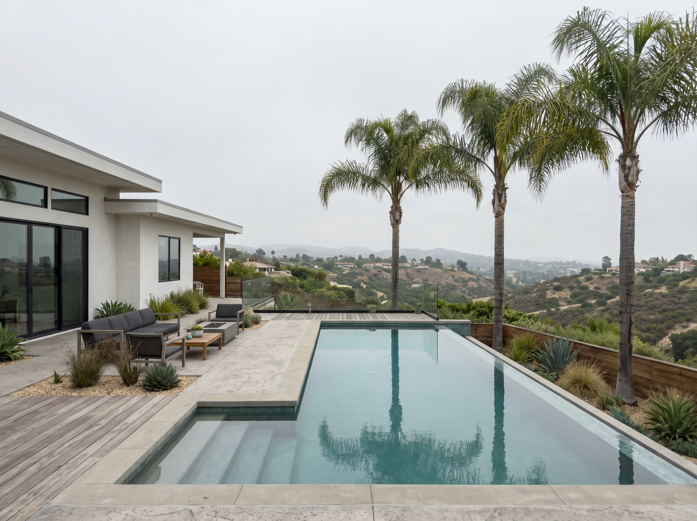 Backyard pool before real estate preset