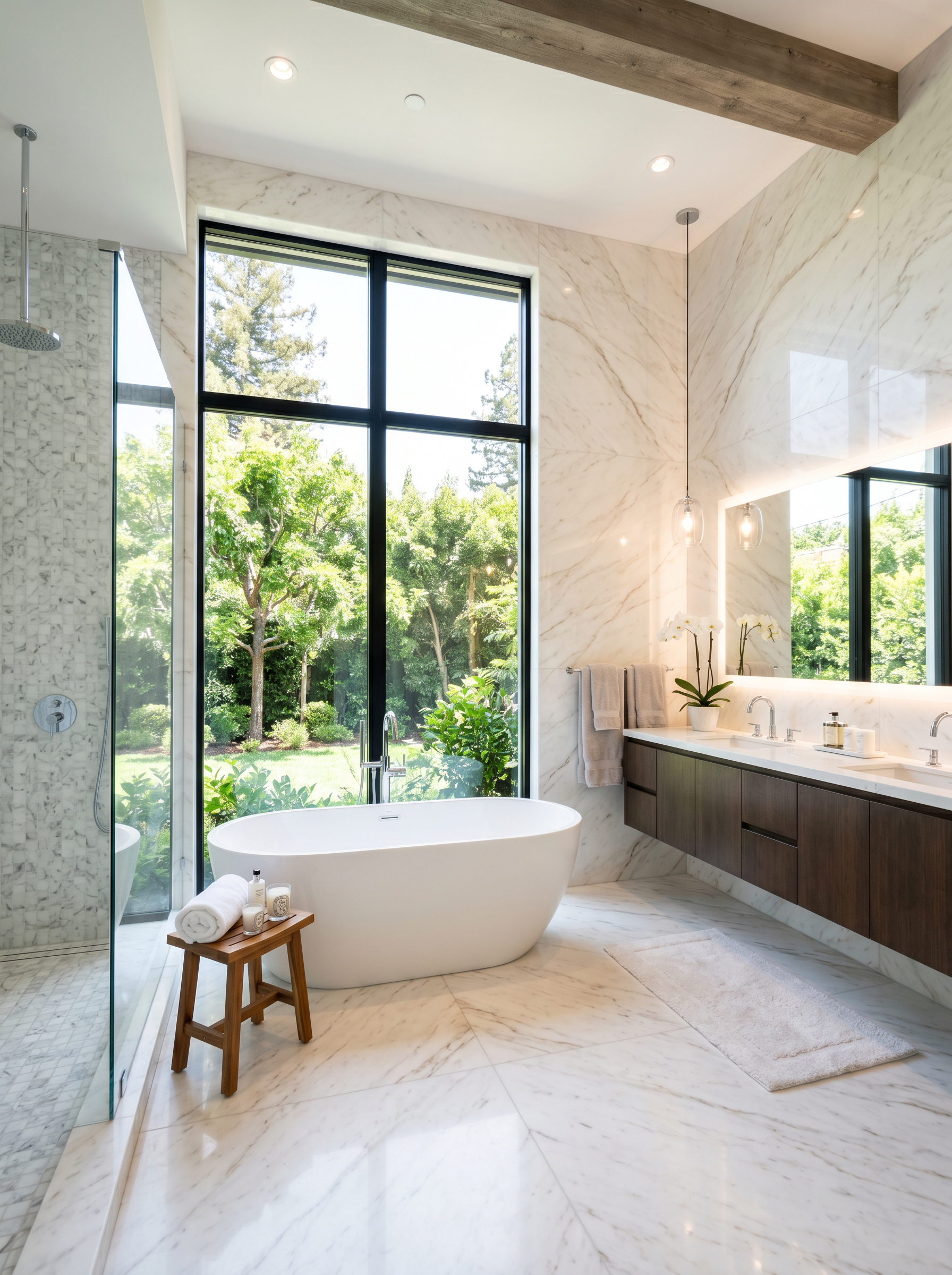 Modern bathroom after real estate preset