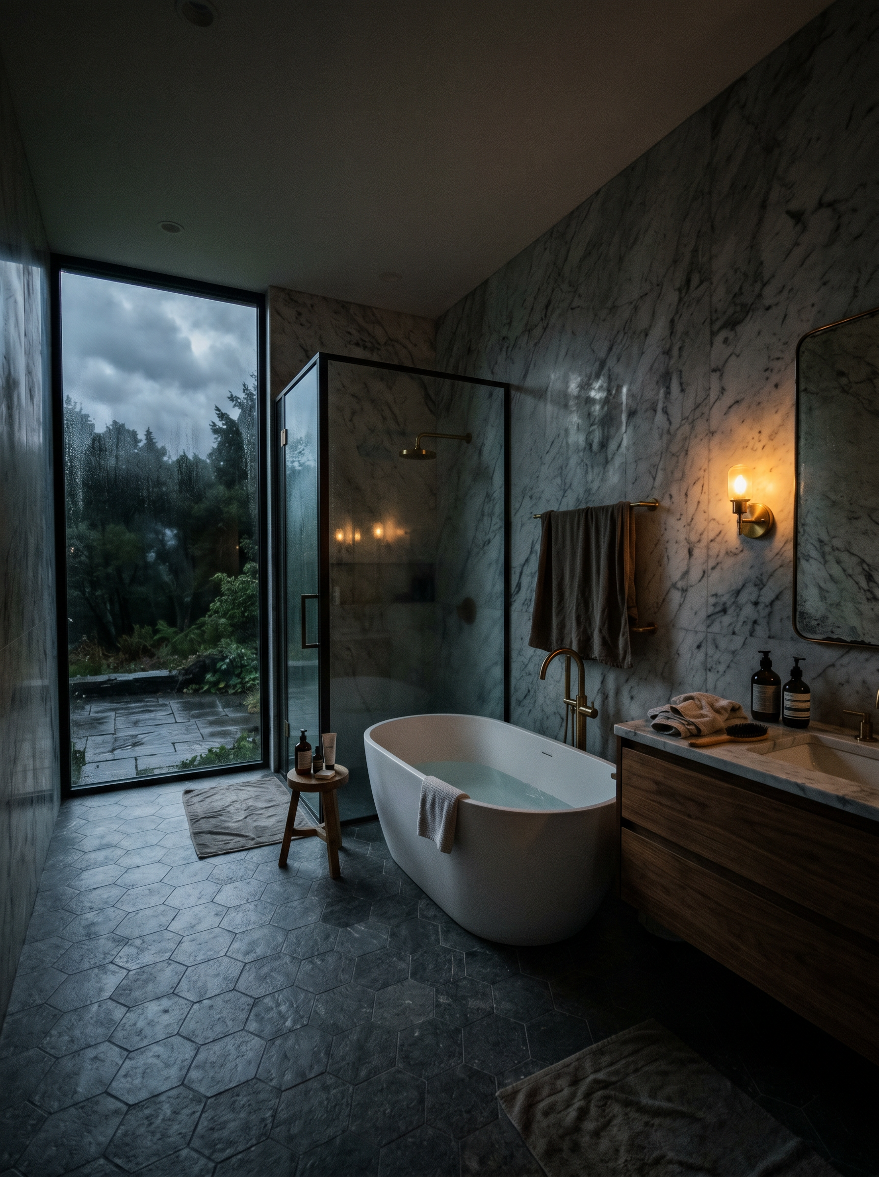 Modern bathroom before real estate preset