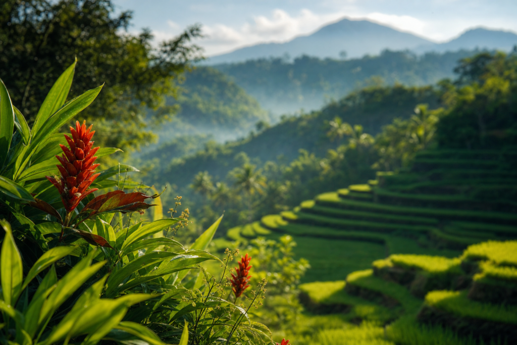 Atmospheric scene related to Southeast Asia travel photography guide tips, soft directional light