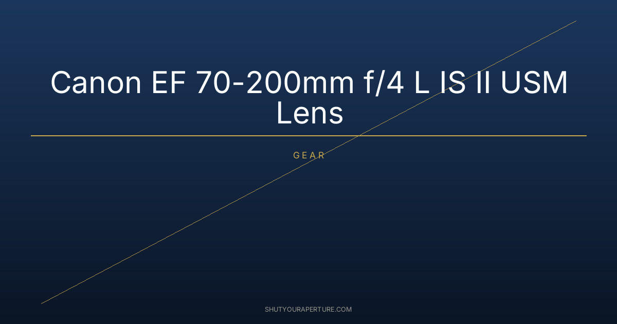 Canon EF 70-200mm f/4 L IS II USM Lens