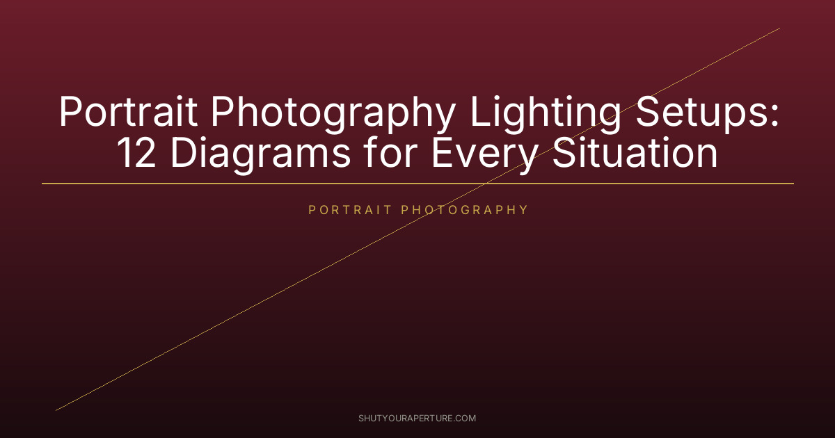 Portrait Photography Lighting Setups: 12 Diagrams for Every Situation
