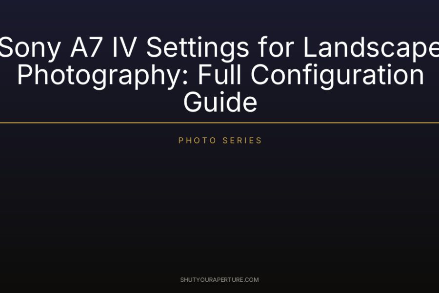 Sony A7 IV Settings for Landscape Photography: Full Configuration Guide