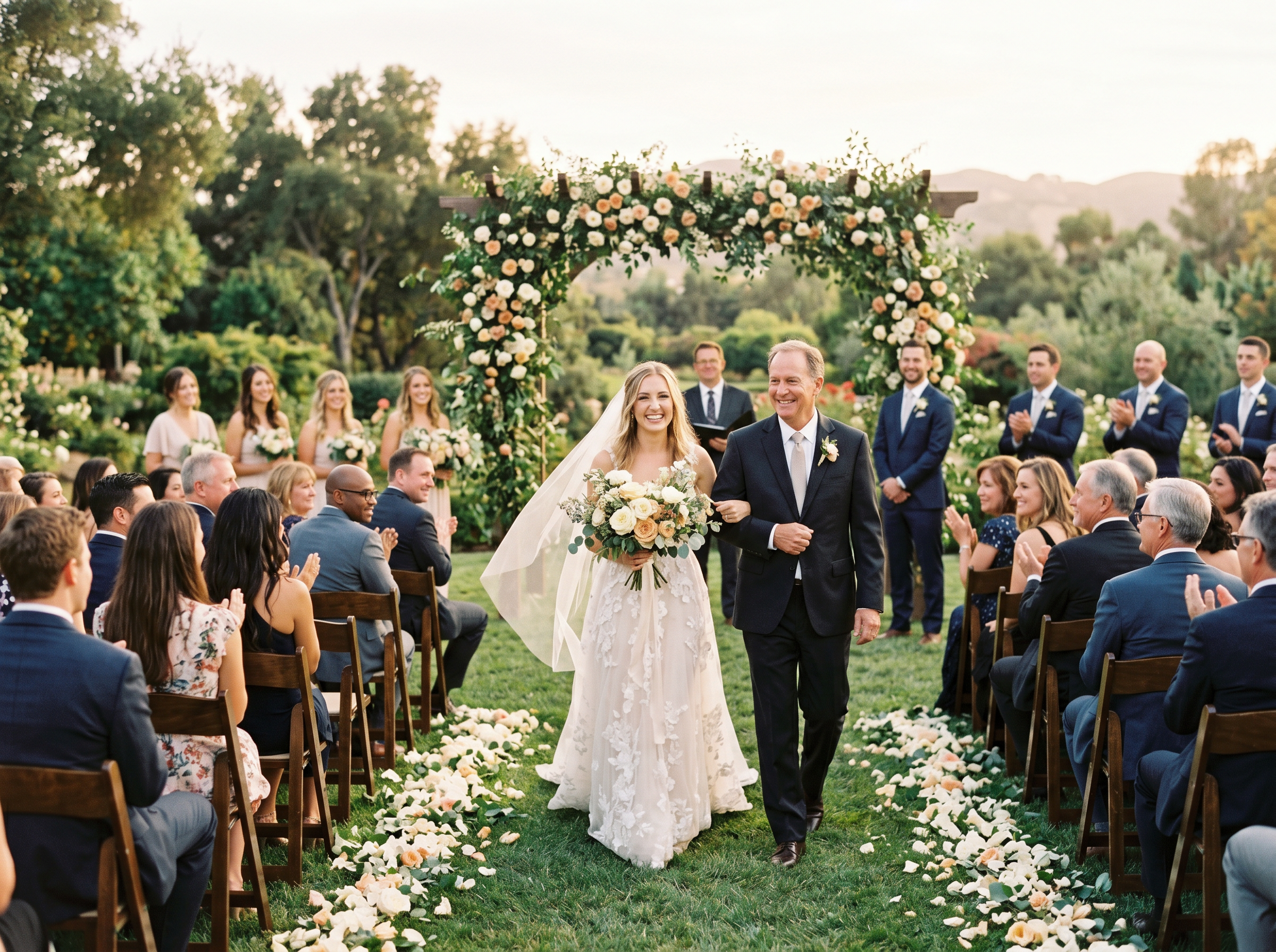 Ceremony aisle after wedding lightroom presets applied