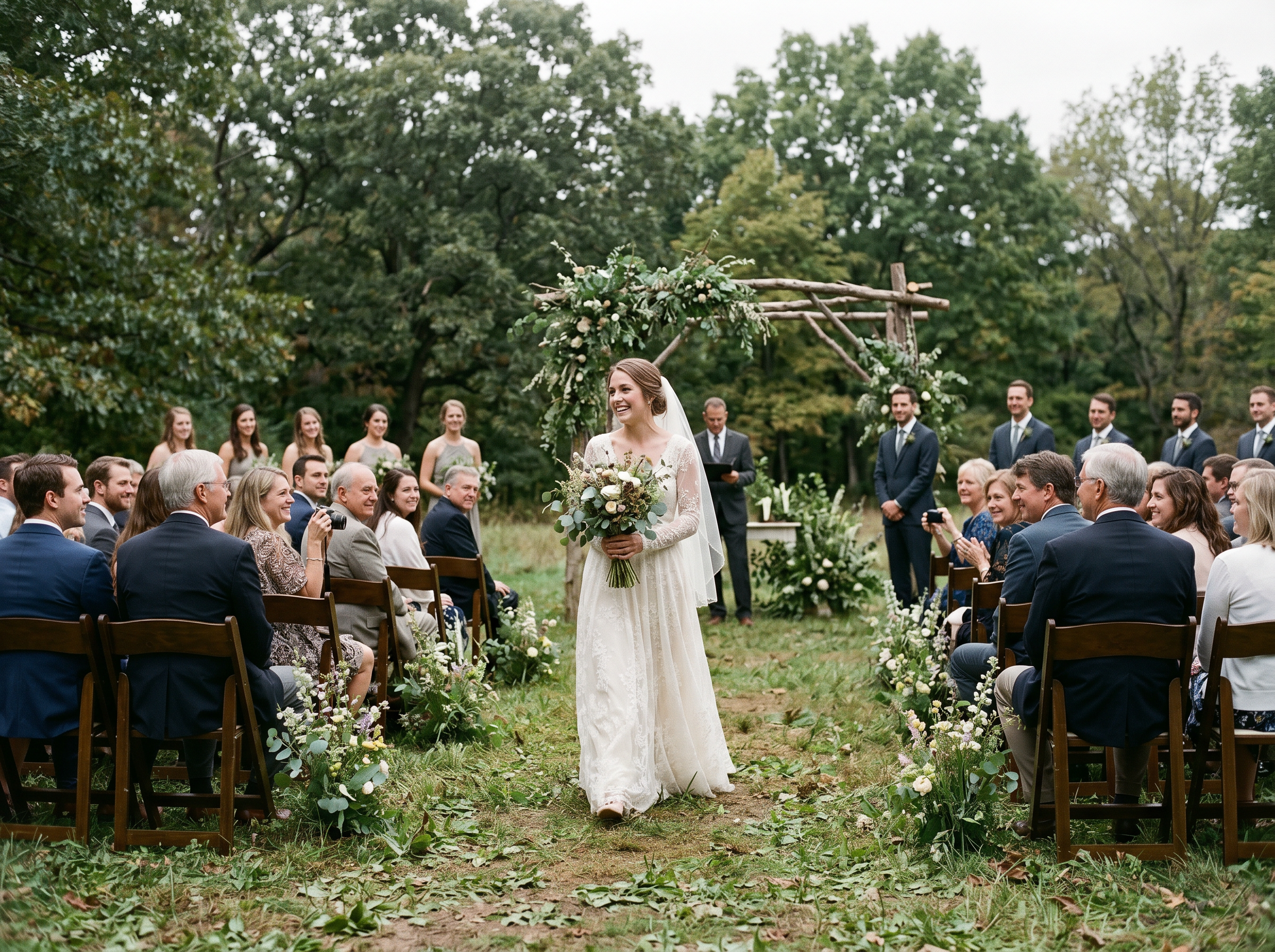 Ceremony aisle before preset applied
