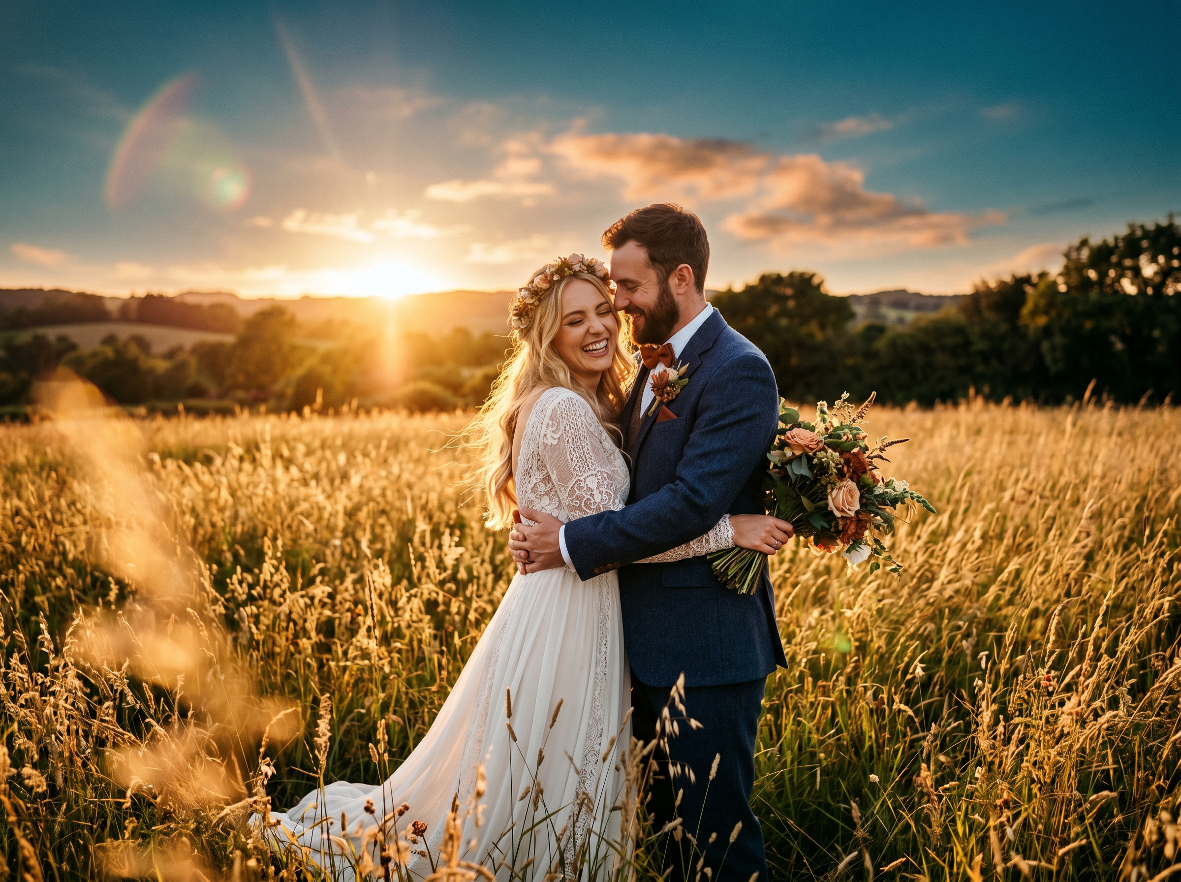 Wedding Lightroom Presets — golden hour couple after