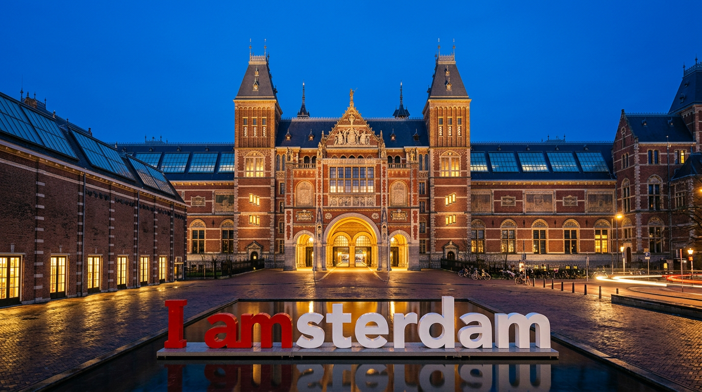 Rijksmuseum + I Amsterdam Sign View (Rear Courtyard) Amsterdam photography sample