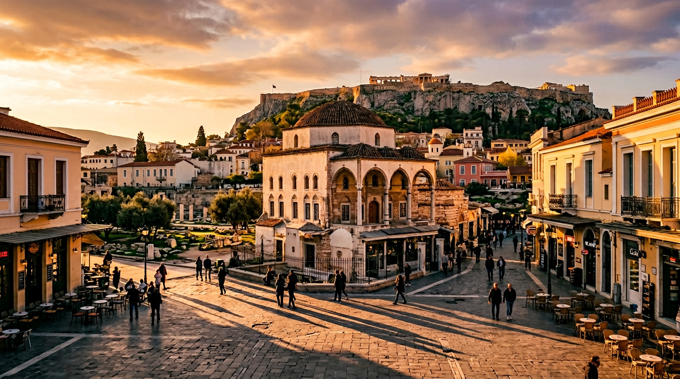 Monastiraki Square & Tzistarakis Mosque Athens photography sample