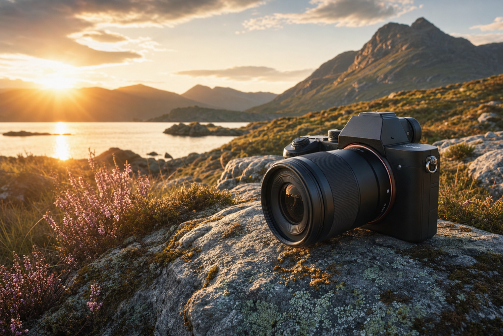 Detail-rich photograph related to Best Mirrorless Camera for Beginners in 2026, late golden hour light, photorealistic, no