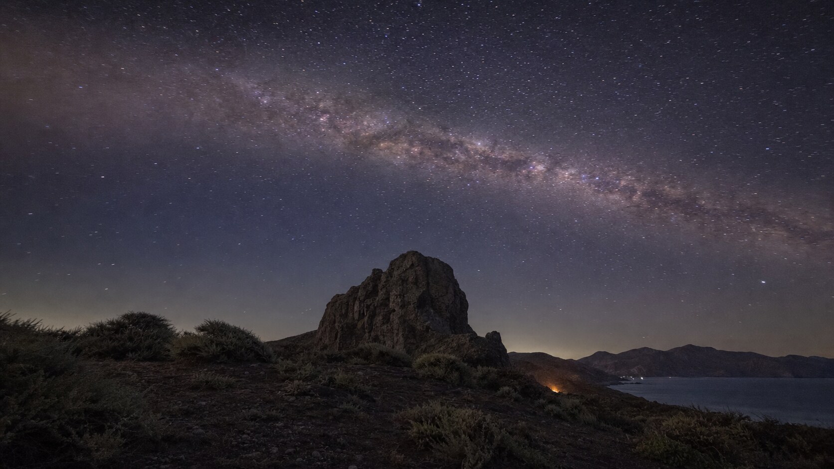 Milky Way and night sky over the iconic landmark of Channel Islands National Park — a classic astrophotography composition for the park