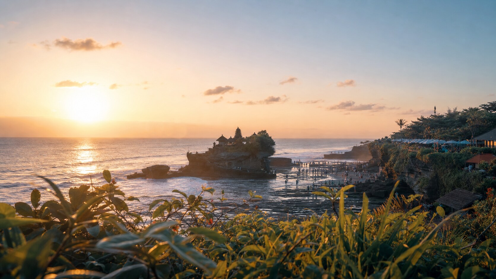 Bali photography tour at golden hour — wide landscape view from the main scenic vantage point used by photographer-led tours