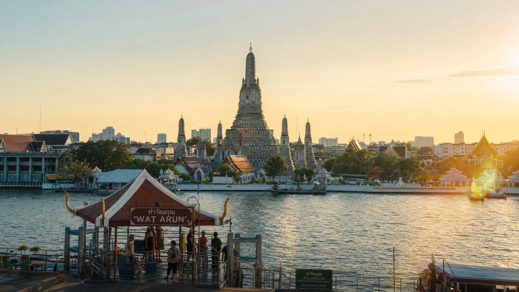 Bangkok photography tour at golden hour — wide landscape view from the main scenic vantage point used by photographer-led tours