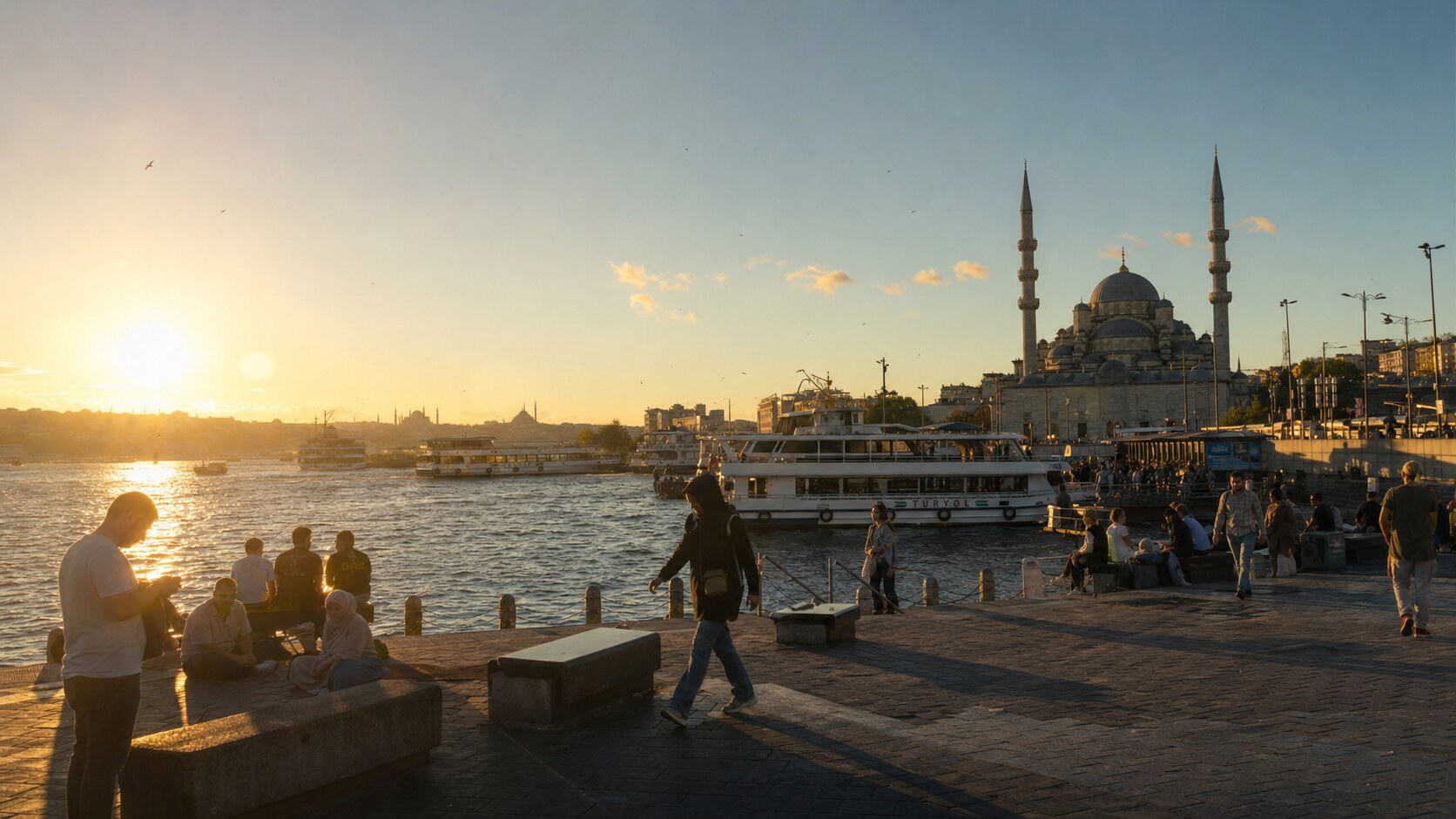 Istanbul photography tour at golden hour — wide landscape view from the main scenic vantage point used by photographer-led tours